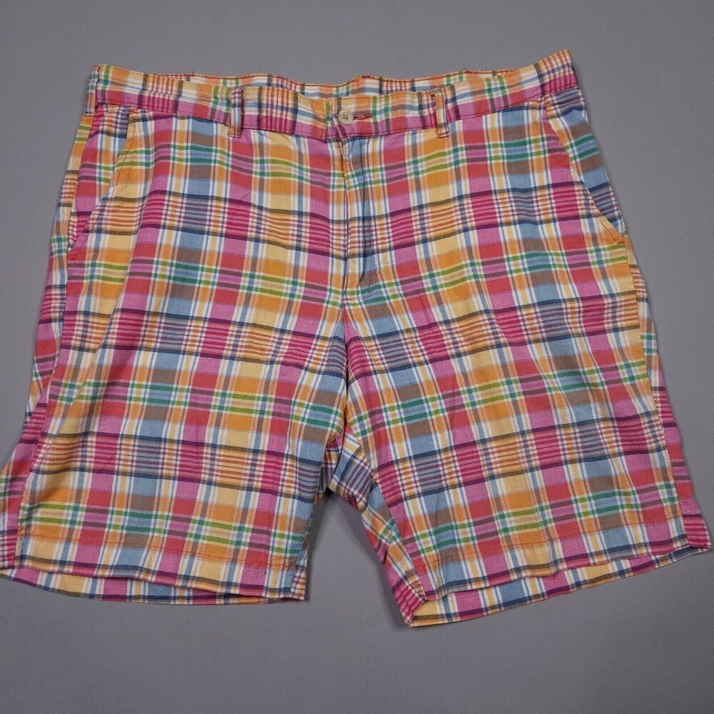 Bills Khakis Madras Plaid Golf Shorts Preppy Colorful Lightweight Designer 38